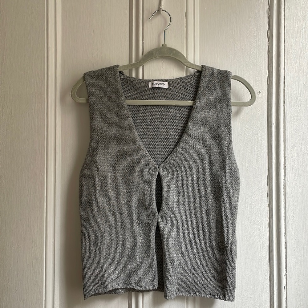 Rumored Grey Knit Vest